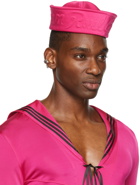 Jean Paul Gaultier SSENSE Exclusive Pink Neoprene Sailor Cap
