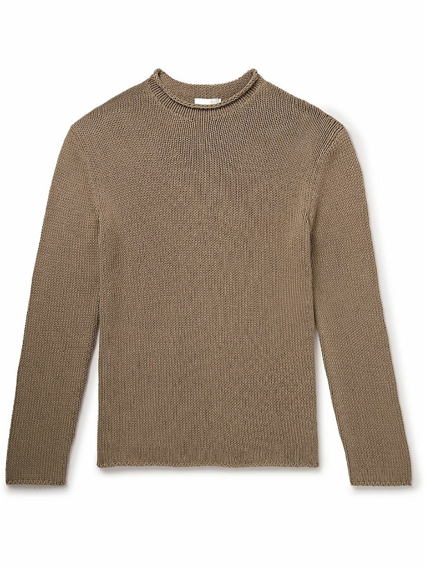Photo: The Row - Anteo Cotton and Cashmere-Blend Sweater - Brown