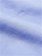 Officine Générale - Gaston Grandad-Collar End-On-End Cotton Shirt - Blue
