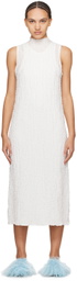 Song for the Mute White High Neck Midi Dress