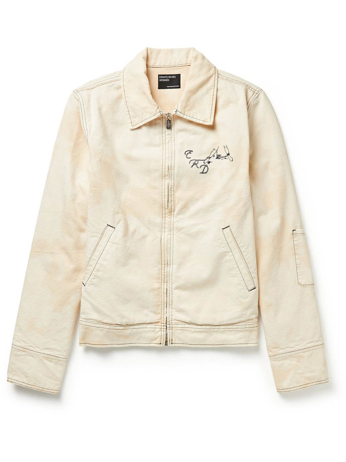 Enfants Riches Déprimés - Embroidered Cotton-Canvas Jacket - Neutrals