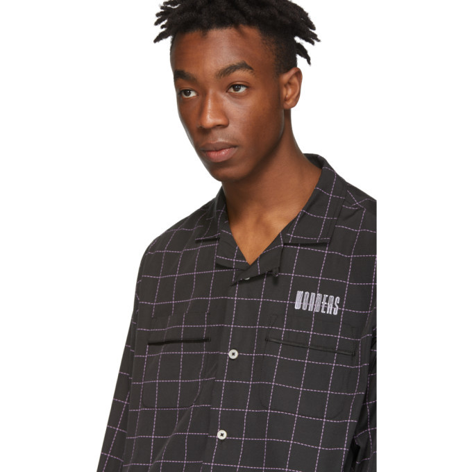 Wonders Black Grid Camp PJ Shirt