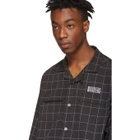 Wonders Black Grid Camp PJ Shirt