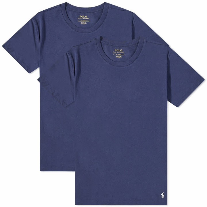 Photo: Polo Ralph Lauren Men's Crew Base Layer T-Shirt - 2 Pack in Navy