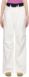 ALAINPAUL White Knee Jeans
