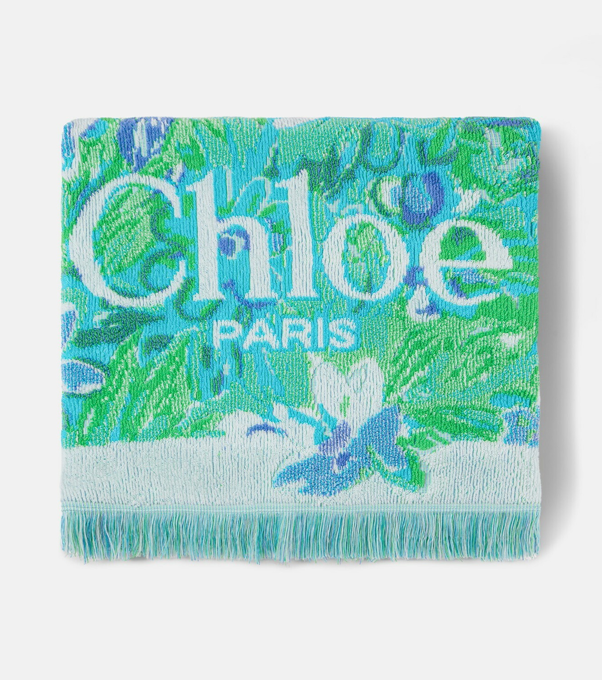 Chloé Floral logo cotton terry towel