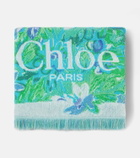 Chloé Floral logo cotton terry towel