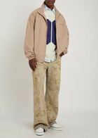 Acne Studios Logo-print Cotton-poplin Jacket Beige