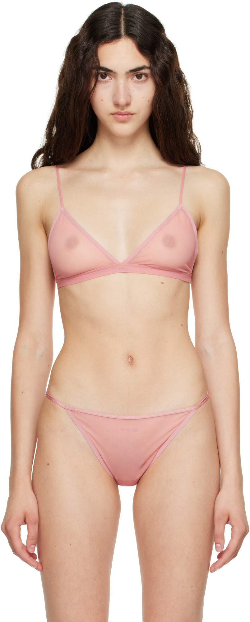 Calvin Klein Collection Pink Ruby Triangle Bralette