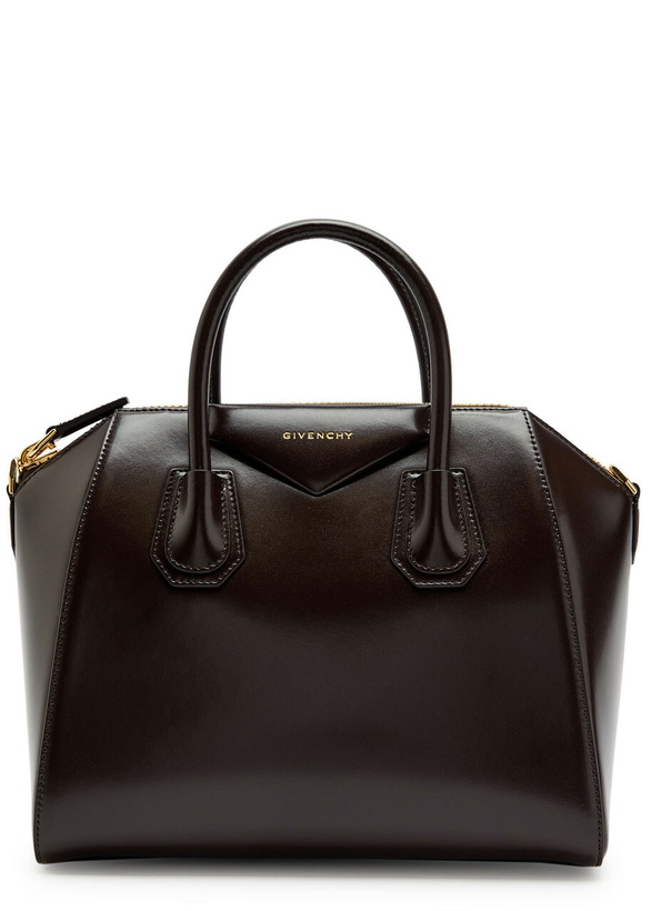Photo: Givenchy Antigona Small Leather top Handle bag - Chocolate - One Size