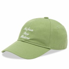 Drôle de Monsieur Men's Calligraphy Slogan Cap in Light Green 