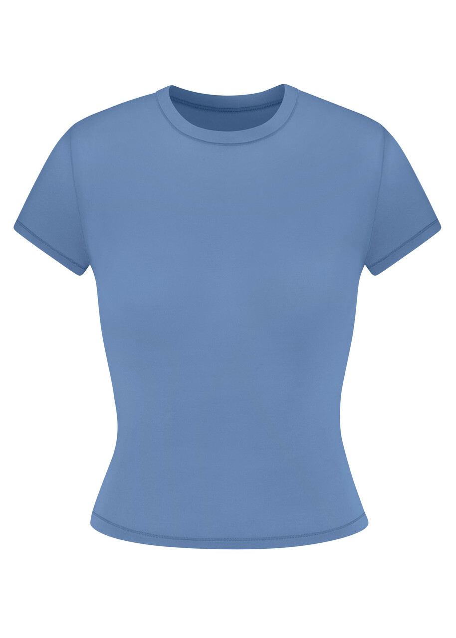 Skims Stretch-jersey T-shirt Navy