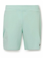 Nike Tennis - NikeCourt Slam Straight-Leg Logo-Print Dri-FIT Tennis Shorts - Blue