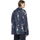 Engineered Garments Blue Denim Floral Jacket