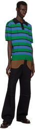 Andersson Bell Multicolor Damaged Stripe Polo