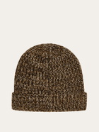 Ferragamo Mens Mouliné Beanie in Brown