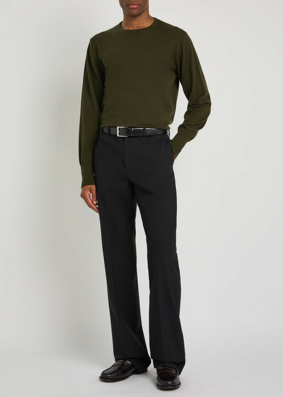 Officine Générale Nina Merino Wool Jumper Olive