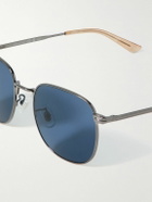 MONTBLANC EYEWEAR - Square-Frame Silver-Tone Sunglasses