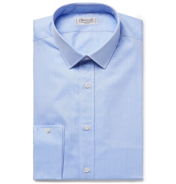 Photo: Charvet - Blue Cotton-Twill Shirt - Blue
