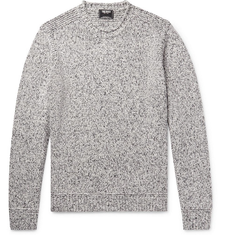 Photo: Todd Snyder - Mélange Knitted Sweater - Dark gray