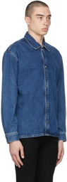 Frame Blue Organic Denim Loose Fit Shirt