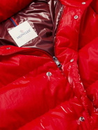 Moncler - Verdon Quilted Coated Nylon-Ripstop Down Hooded Jacket - Red