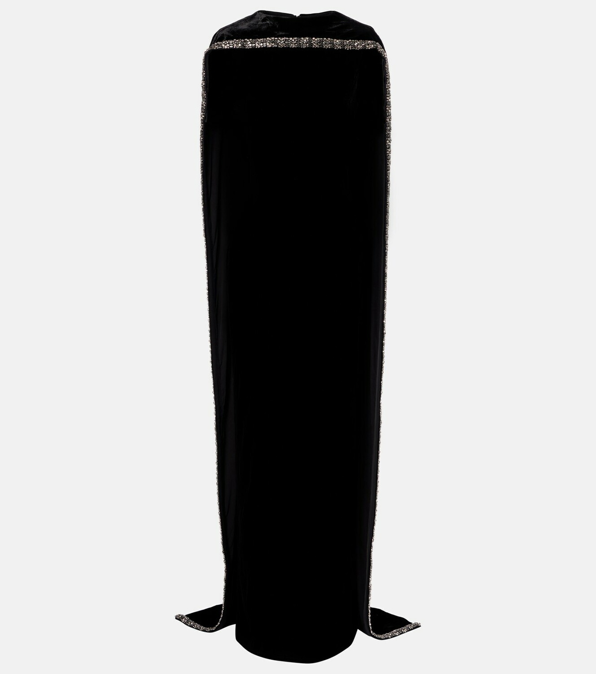 Roland Mouret Caped embellished velvet gown