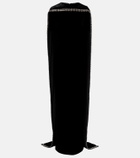 Roland Mouret Caped embellished velvet gown