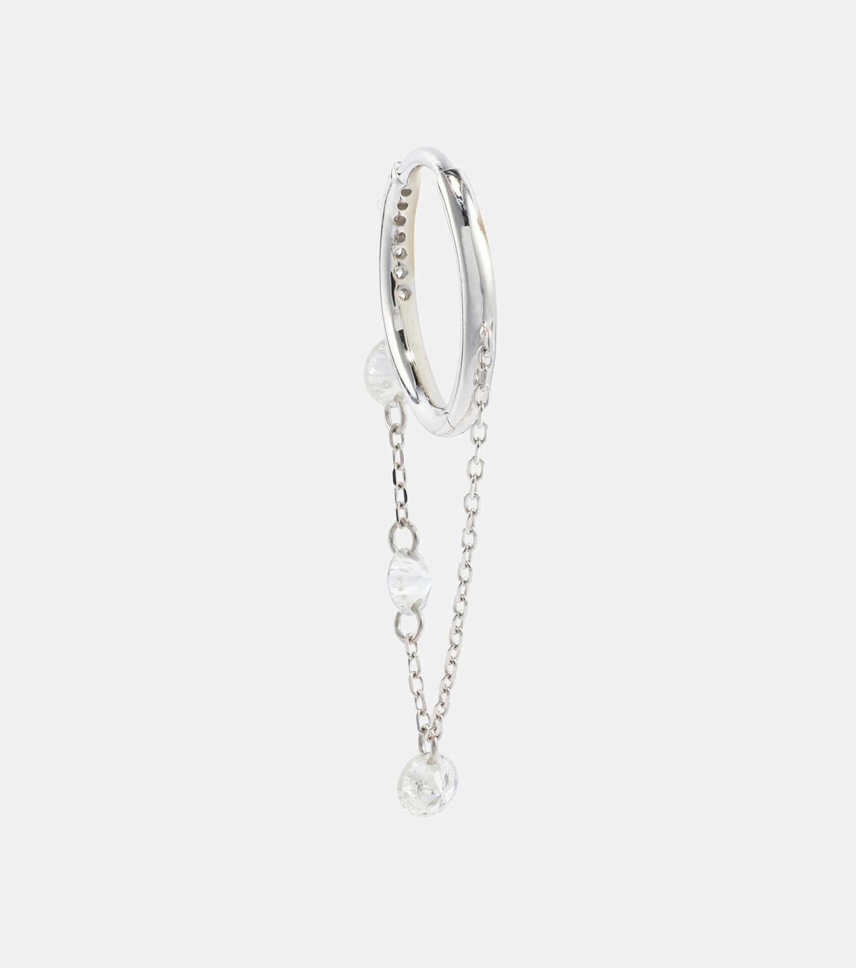 Persée 18kt gold single earring with diamonds