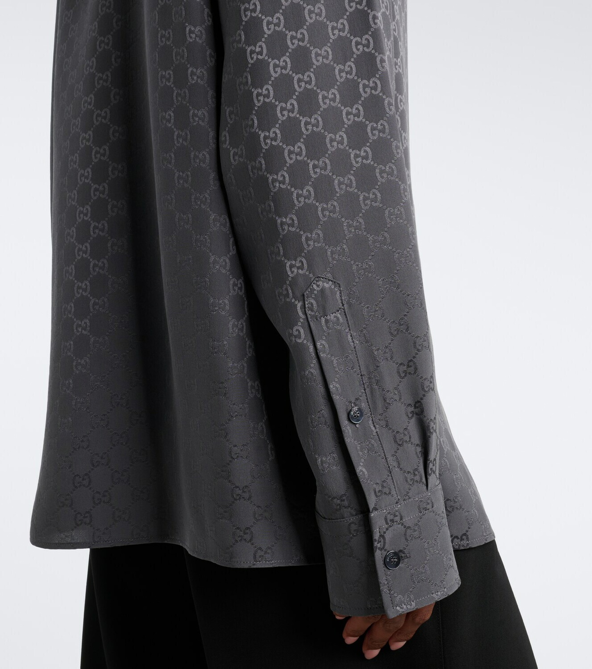 Gucci GG printed silk twill shirt