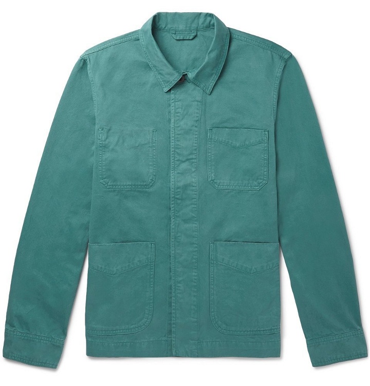 Photo: Mr P. - Garment-Dyed Cotton-Twill Jacket - Green