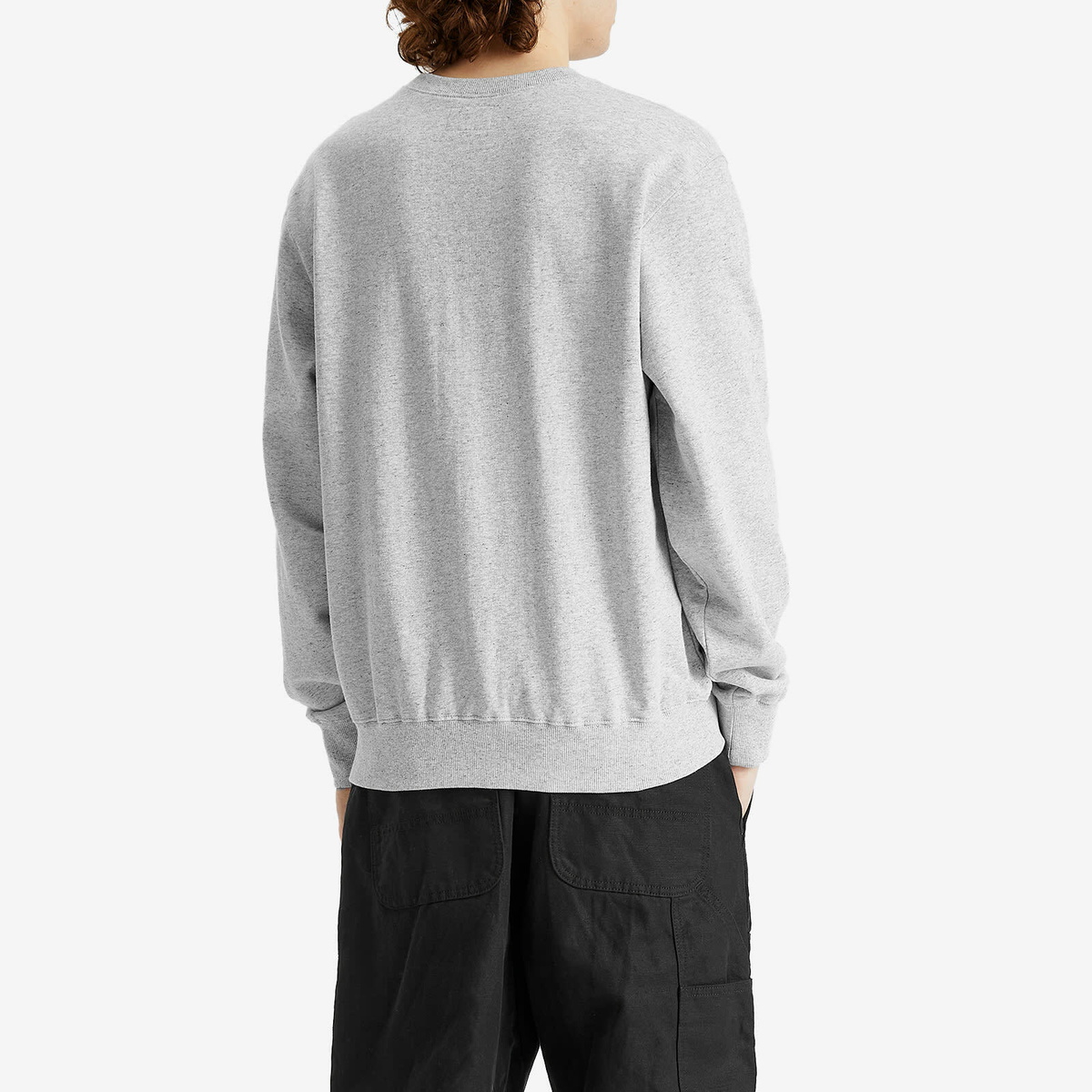 thisisneverthat Men's Cross Stitched Crew Sweatshirt in Grey Heather