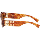 Miu Miu Eyewear Brown 'Miu Glimpse' Sunglasses