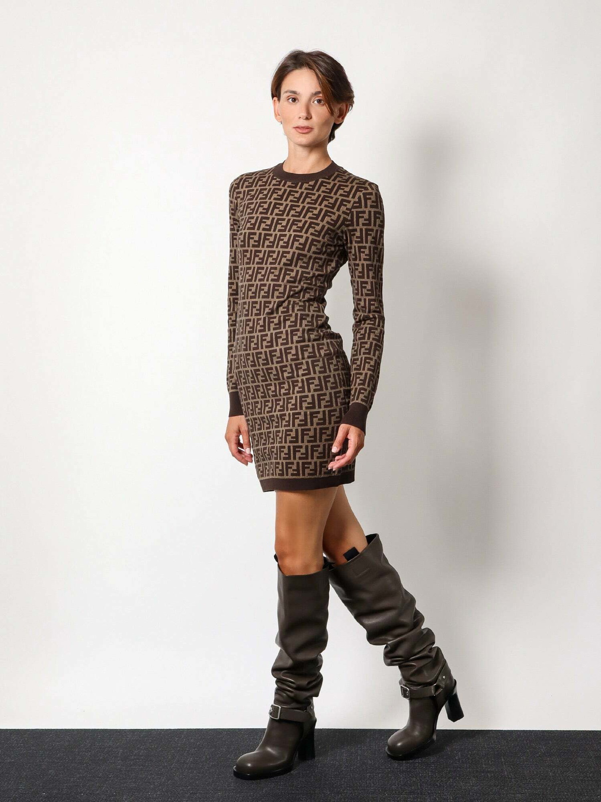 VIP【送料関税込】FENDI FF COTTON MINI DRESS Fendi Ff cotton dress available on julian-fashion.com