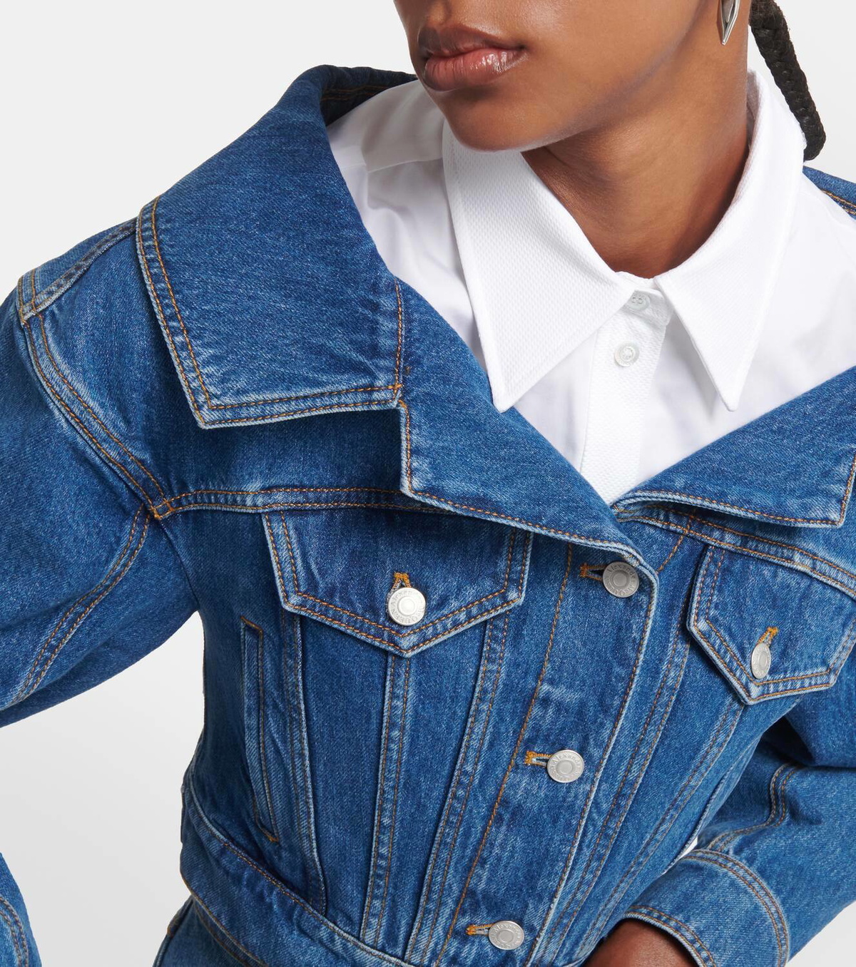 Alexander McQueen Cropped denim jacket