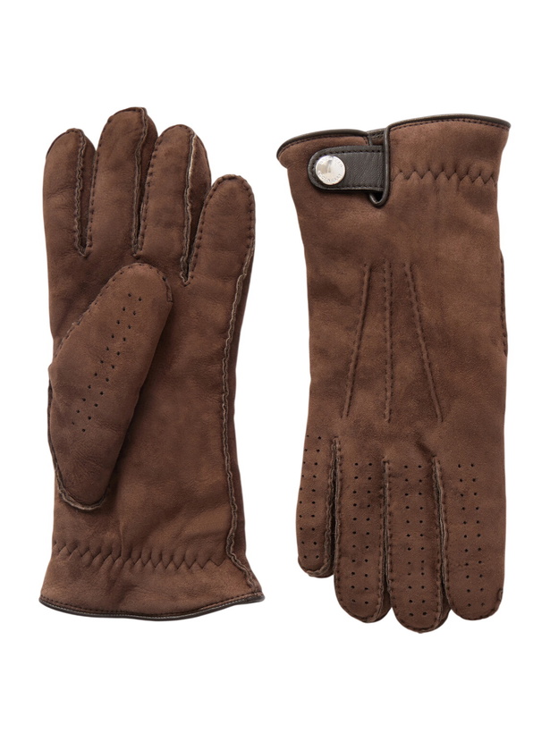 Photo: Brunello Cucinelli - Suede Gloves - Brown