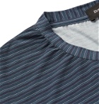 ERMENEGILDO ZEGNA - Striped Stretch-Modal T-Shirt - Blue