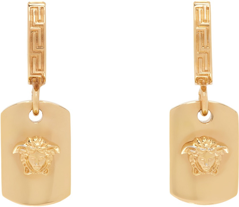 Versace Gold Medusa Hoop Earrings Versace