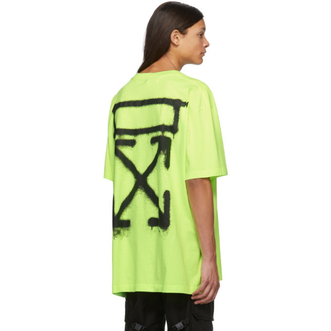 Off-White Green Paint T-Shirt Off-White