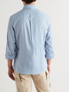 Brunello Cucinelli - Button-Down Collar Cotton Shirt - Blue