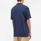 Maison Kitsuné Men's Tonal Fox Head Patch Comfort Polo Shirt in Ink Blue