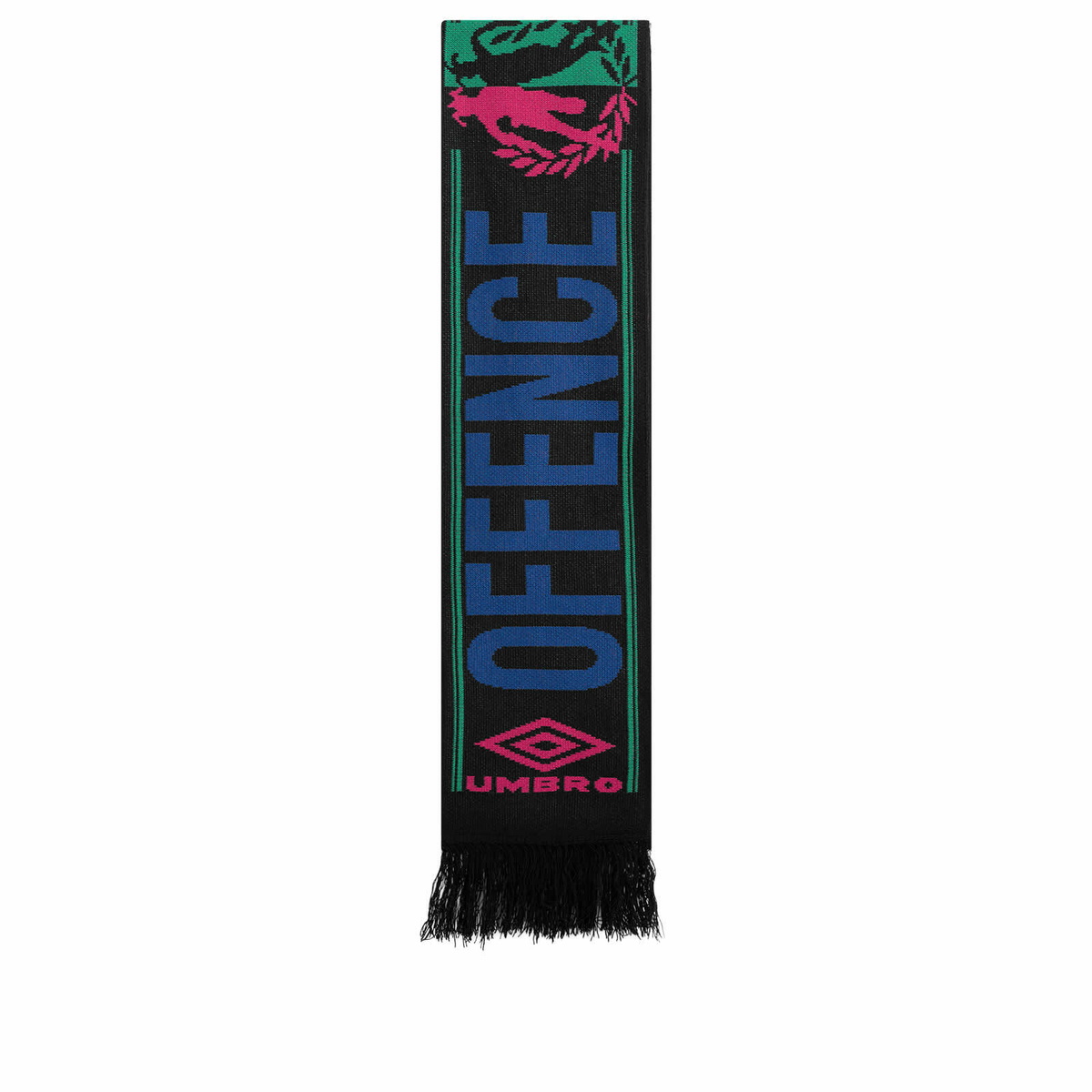 Umbro by Slam Jam Men's Acid Security Scarf in Black/Blue/Hot Pink 