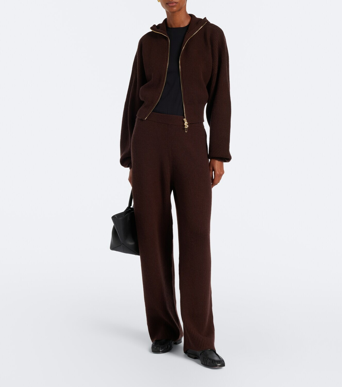 Sportmax Ribbed-knit wool and cashmere cardigan