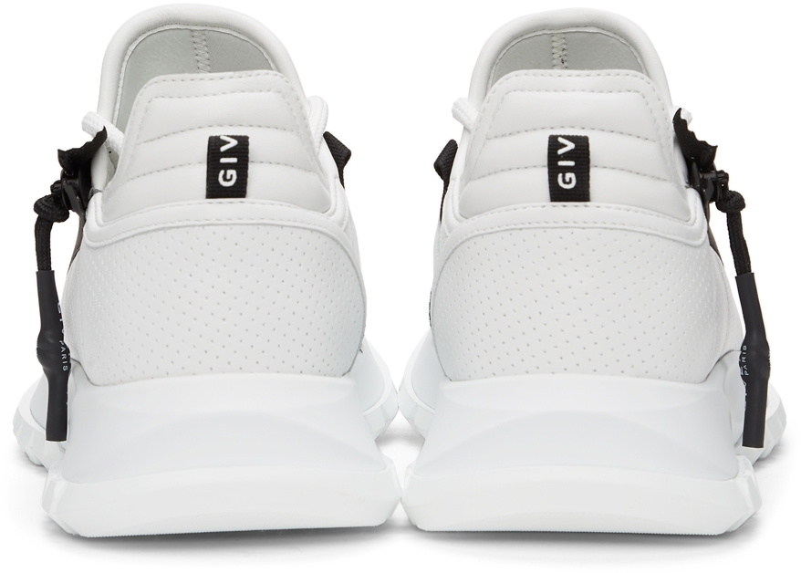 Givenchy White Perforated Leather Spectre Runner Zip Low