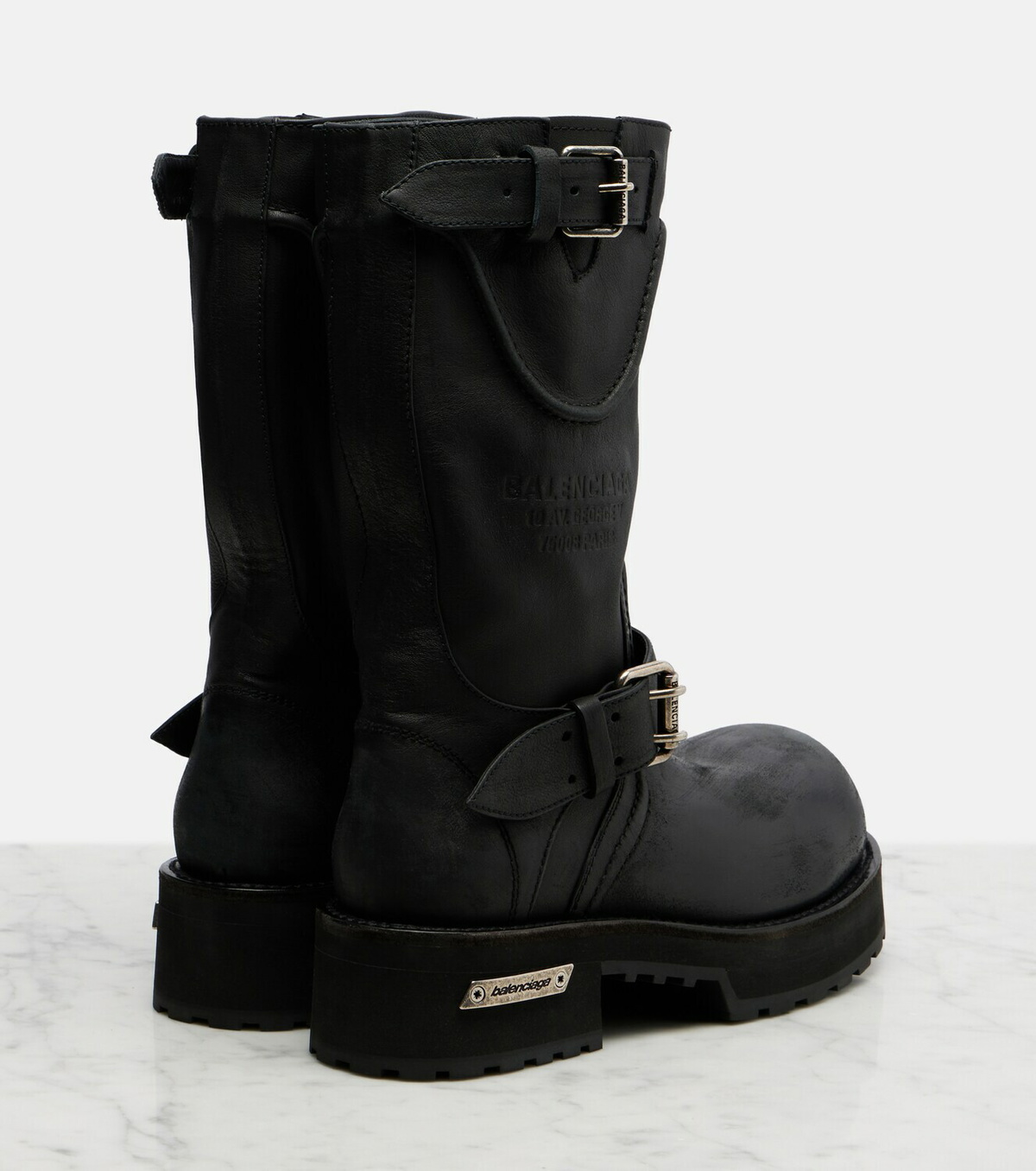 Balenciaga Venom leather combat boots