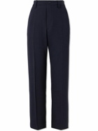 NN07 - Wide-Leg Woven Trousers - Blue