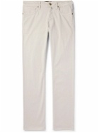 Incotex - Slim-Fit Cotton-Blend Trousers - Gray