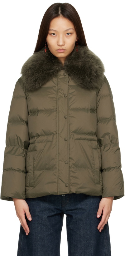 Photo: Yves Salomon Green Lamb Fur Short Jacket