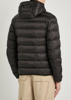 Ten C Padded Hooded Nylon Jacket Dark Grey
