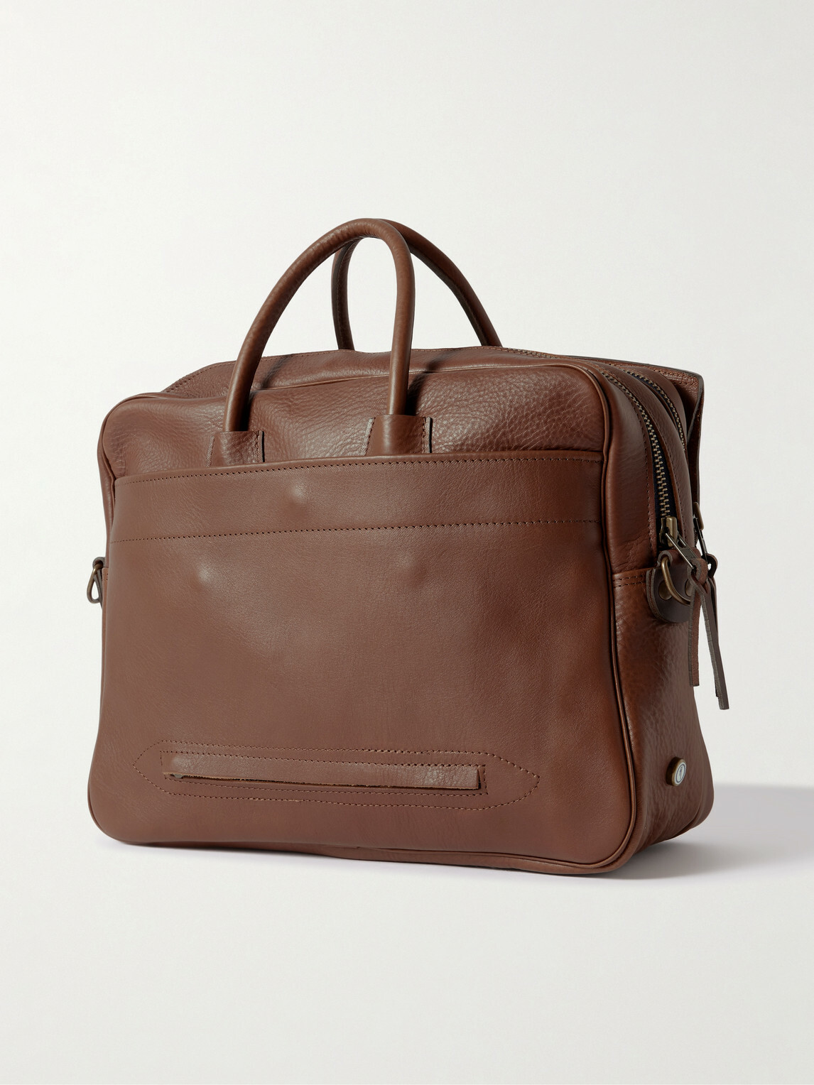 Bleu de Chauffe - Zeppo Duo Full-Grain Leather Briefcase - Brown